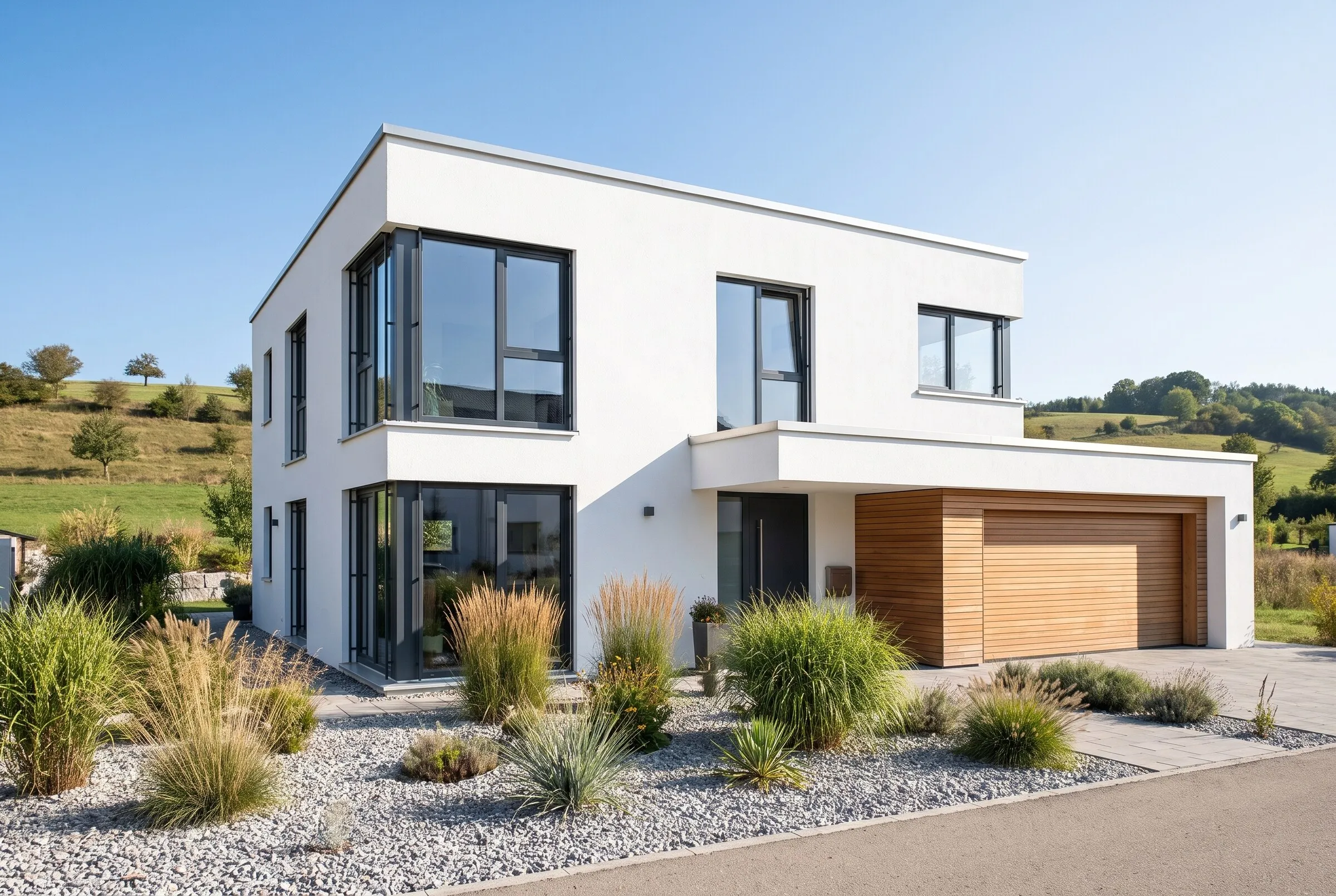 Modernes Wohnhaus mit klaren Linien